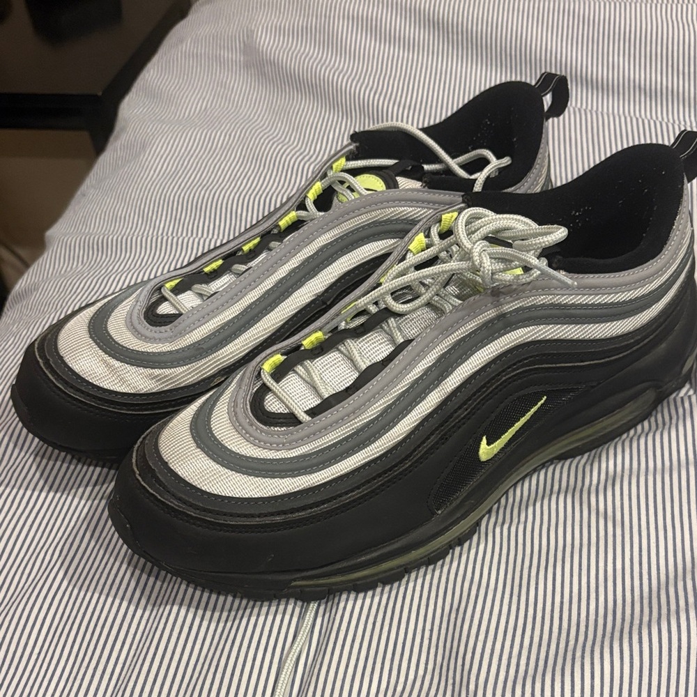 Nike Air Max 97 Black and White with Yellow Accents